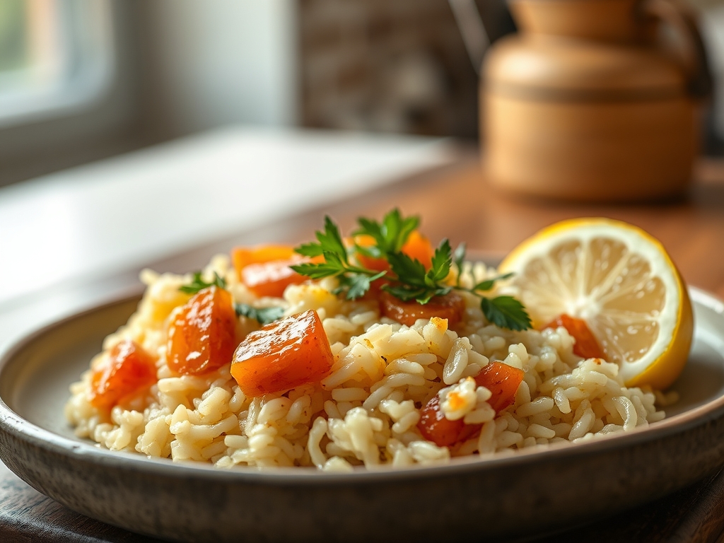 Arroz com leite e raspas de limão