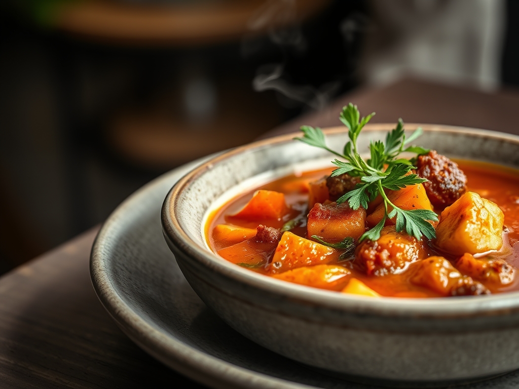 Minestrone de vegetais e massa
