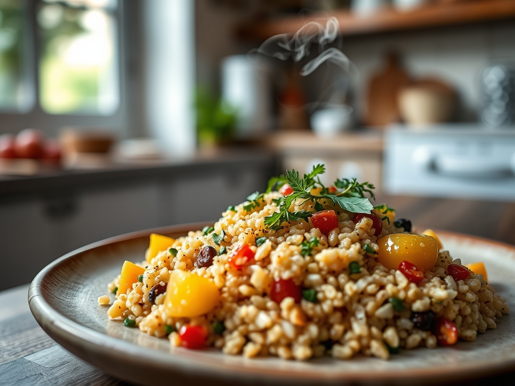 Salada de quinoa e frutos secos