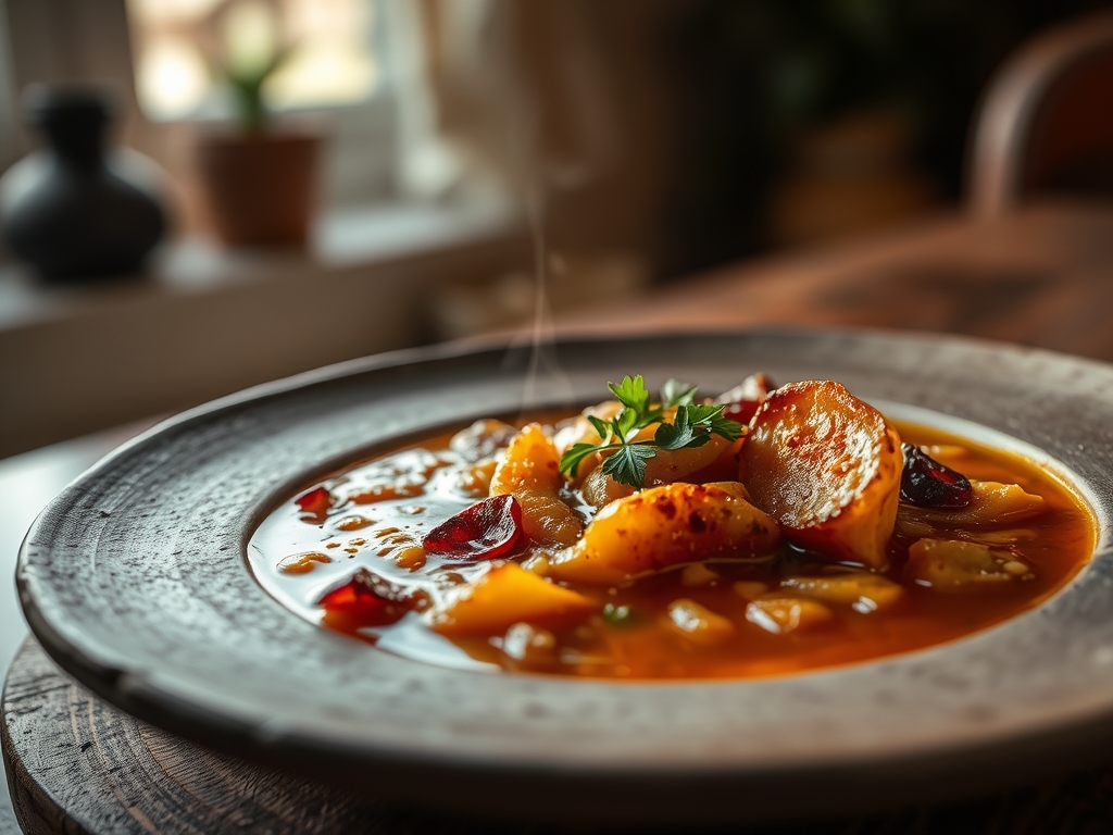 Sopa de cebola francesa rica